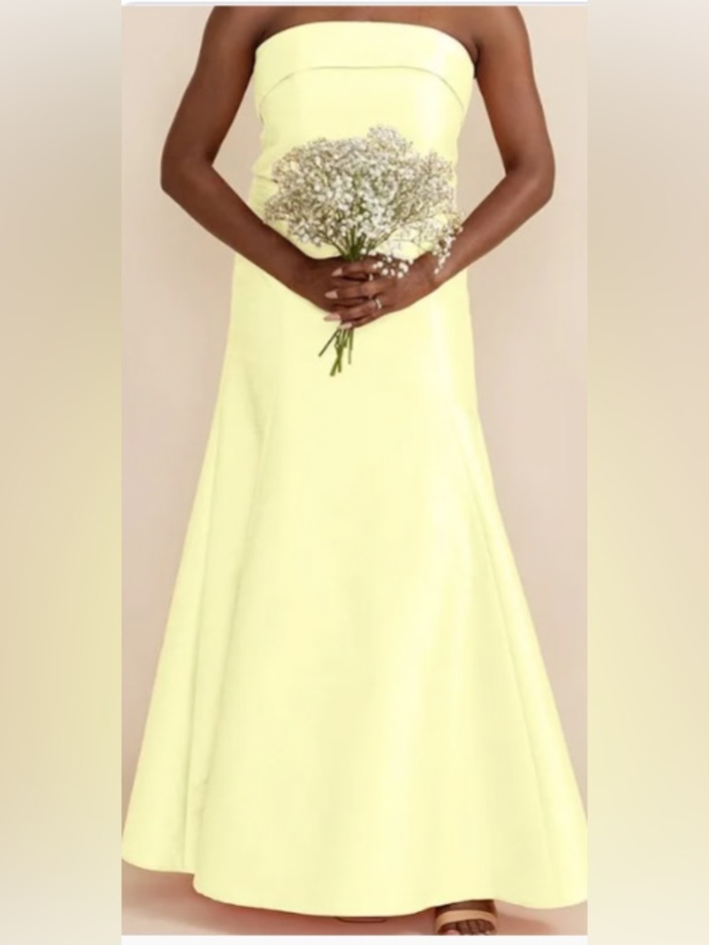 LulaKate Eva Bodice Trumpet Skirt Dress in Pale Lemon NWT Size 0